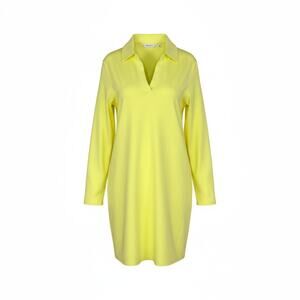 Candace Cameron Bure Collared Y-Neck Shirt Dress Sunny Lime Small NWOT Midi